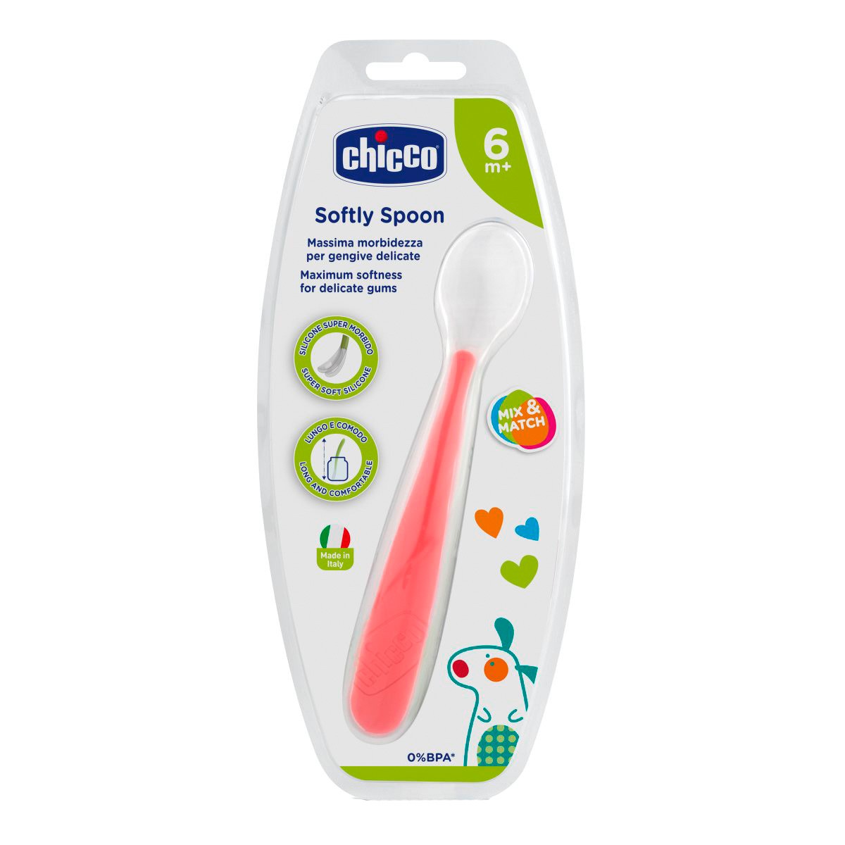 Imagen de Chicco Cuchara silicona roja +6 meses