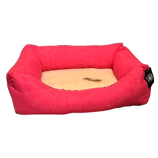 Imagen de Siesta cama rosa cojin borreguito 55 cm