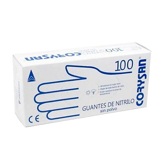 Imagen de GUANTES CORYSAN NITRILO T/MED 100 UND.