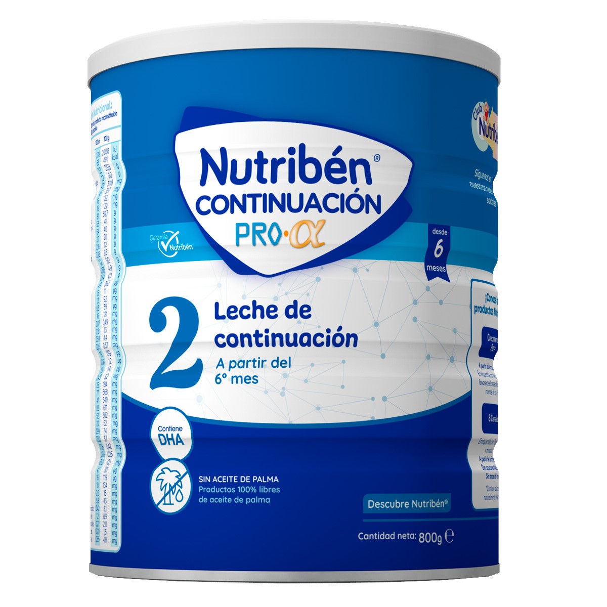 Imagen de Nutribén Continuación Pro-Alfa 2, Leche infantil desde los 6 meses 800g