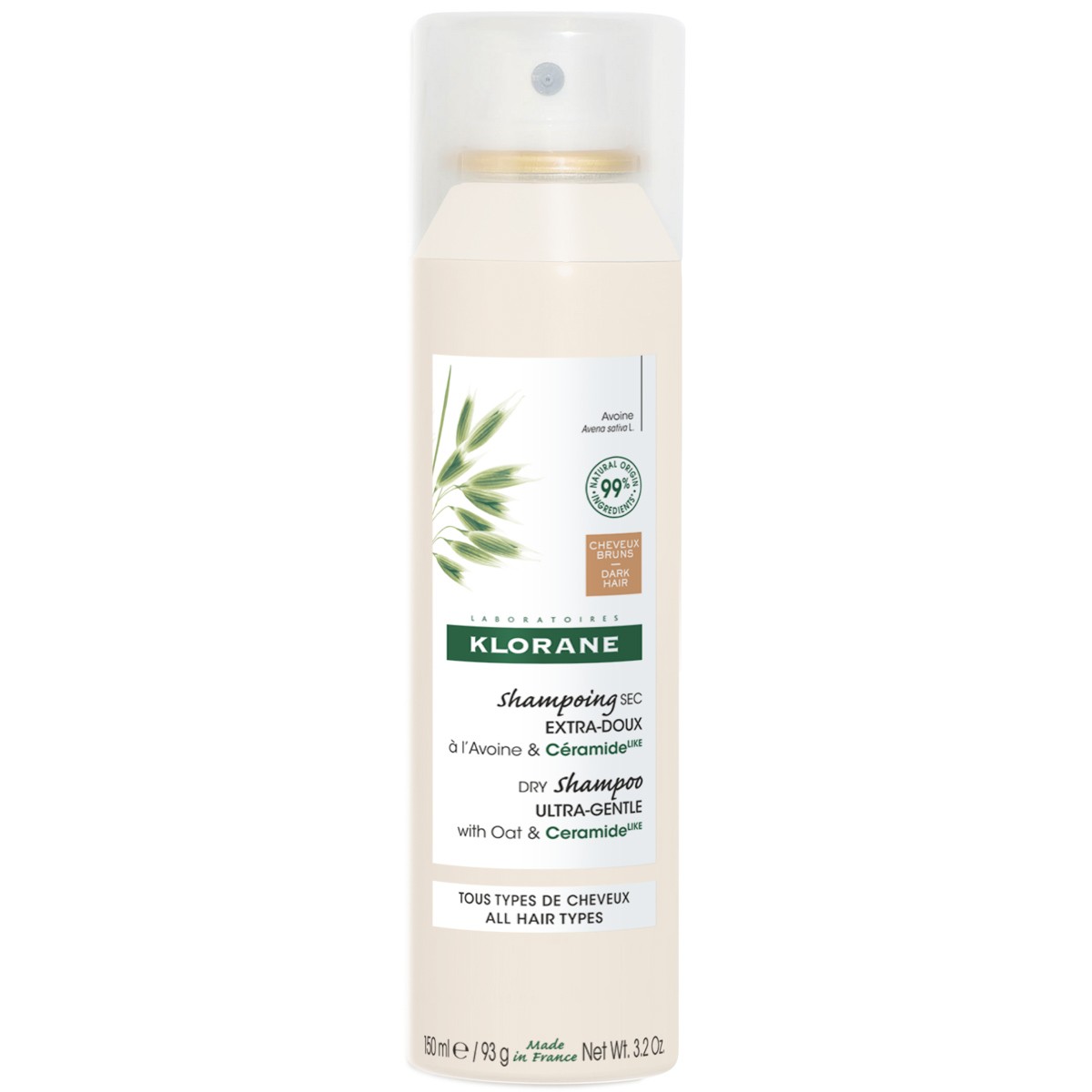 Imagen de Klorane champú spray seco con avena 150ml