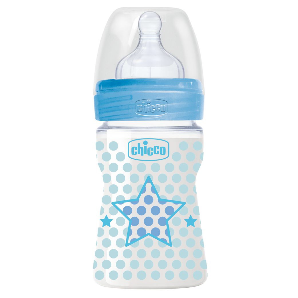 Imagen de Chicco Well-Being biberón silicona azul 150ml