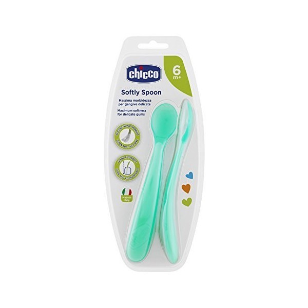 Imagen de Chicco cuchara silicona azul 6m+ 2und