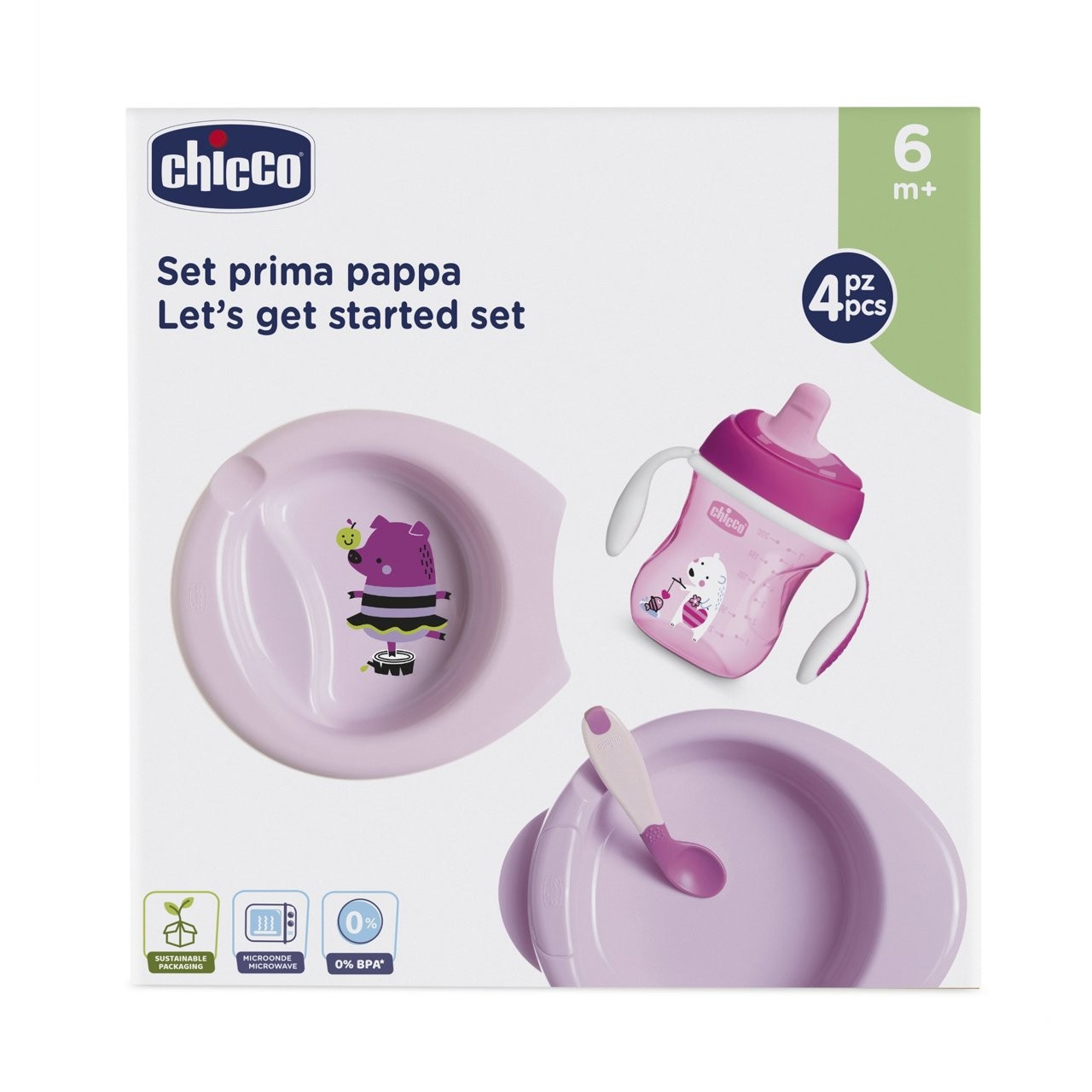 Imagen de Chicco set completo rosa 6m+