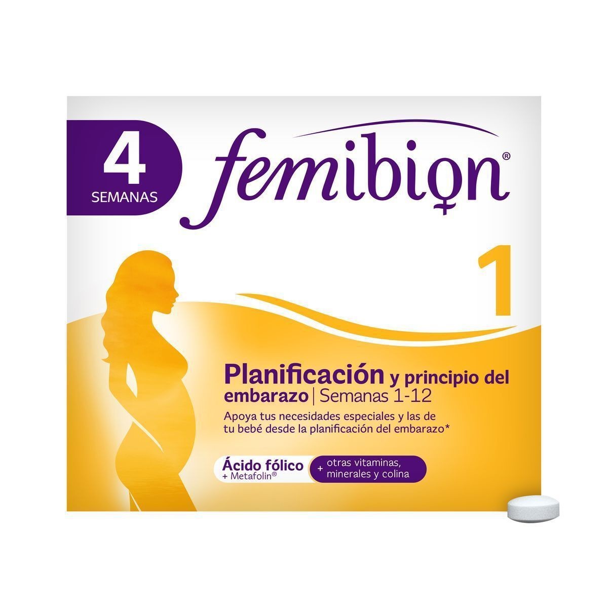 Imagen de Femibion complemento alimenticio para la primera parte del embarazo Pronatal 1 28 comprimidos