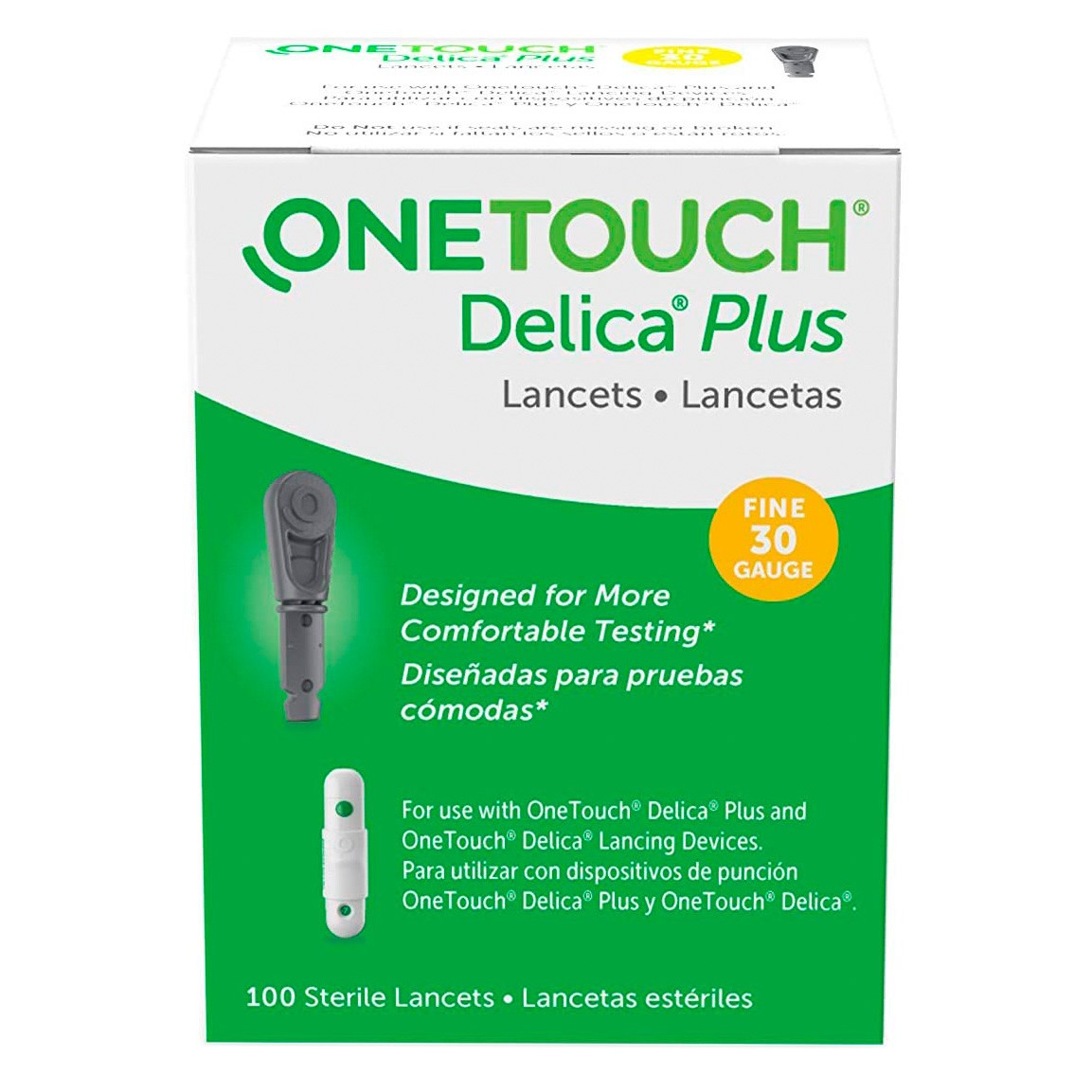 Imagen de One Touch Delica Plus lancetas 30g 25u