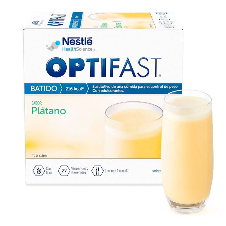 Imagen de Nestlé Optifast batidos para sustituir una comida con sabor a plátano