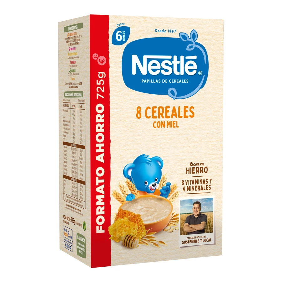 Imagen de Nestlé papilla 8 cereales con miel y bifidus 725g