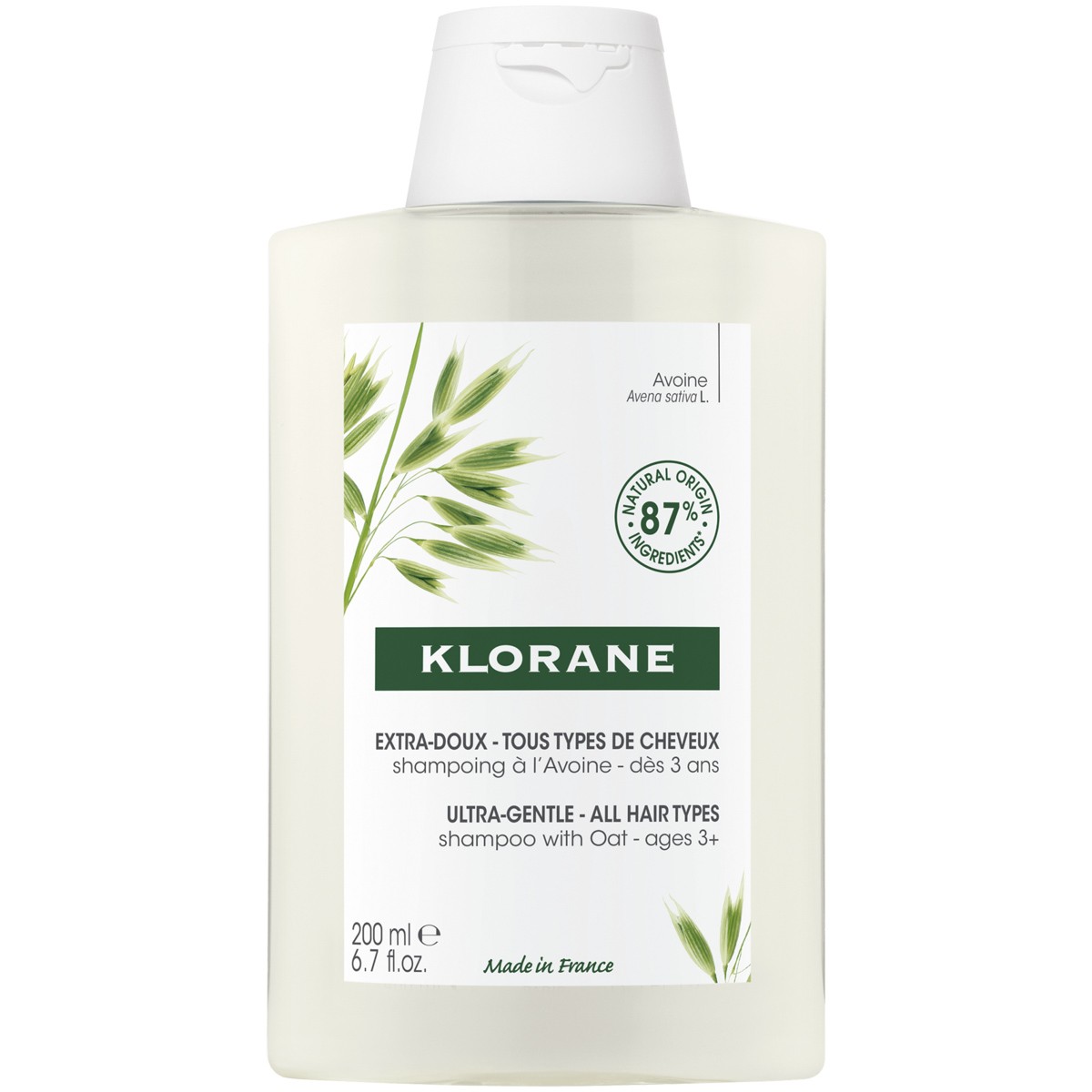 Imagen de Klorane champú leche de avena 200ml